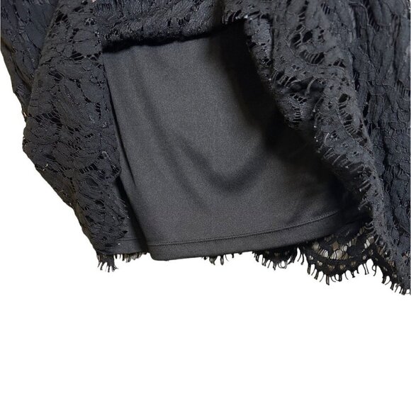 Isaac Mizrahi Live! Black Women's Shell with Lace Overlay Size 1X - Picture 4 of 9